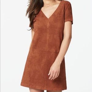 JustFab Faux Suede Shift Dress
